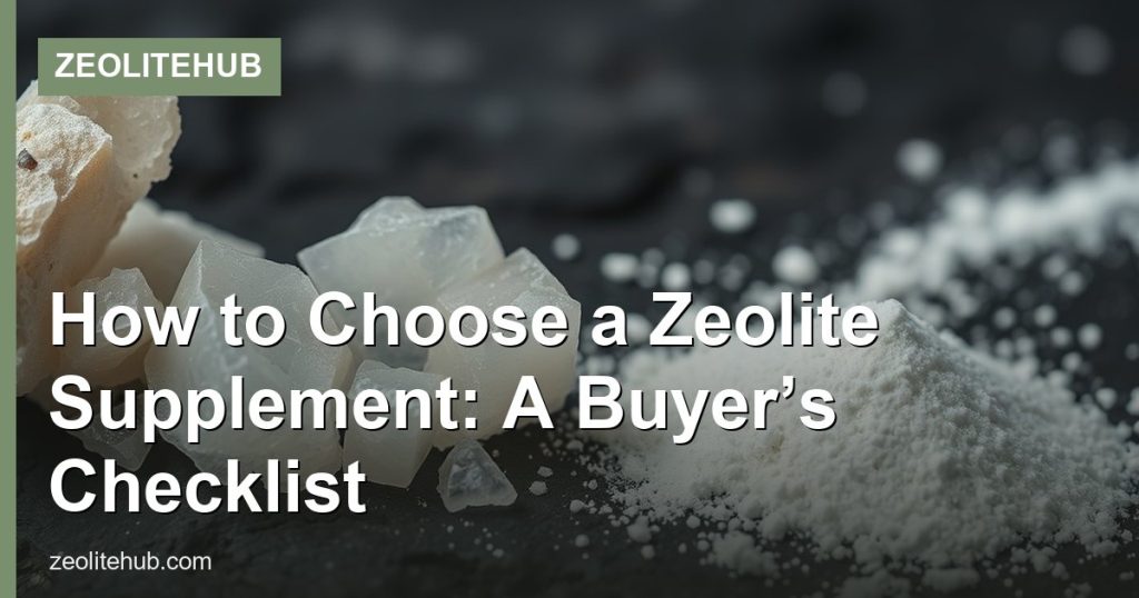 How to Choose a Zeolite Supplement: A Buyer’s Checklist - ZeoliteHub
