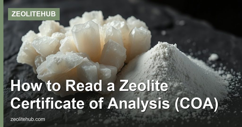 How to Read a Zeolite Certificate of Analysis (COA) - ZeoliteHub