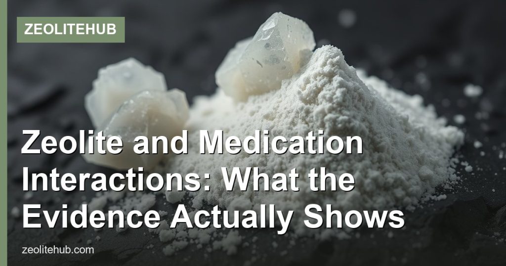 Zeolite and Medication Interactions: What the Evidence Actually Shows - ZeoliteHub
