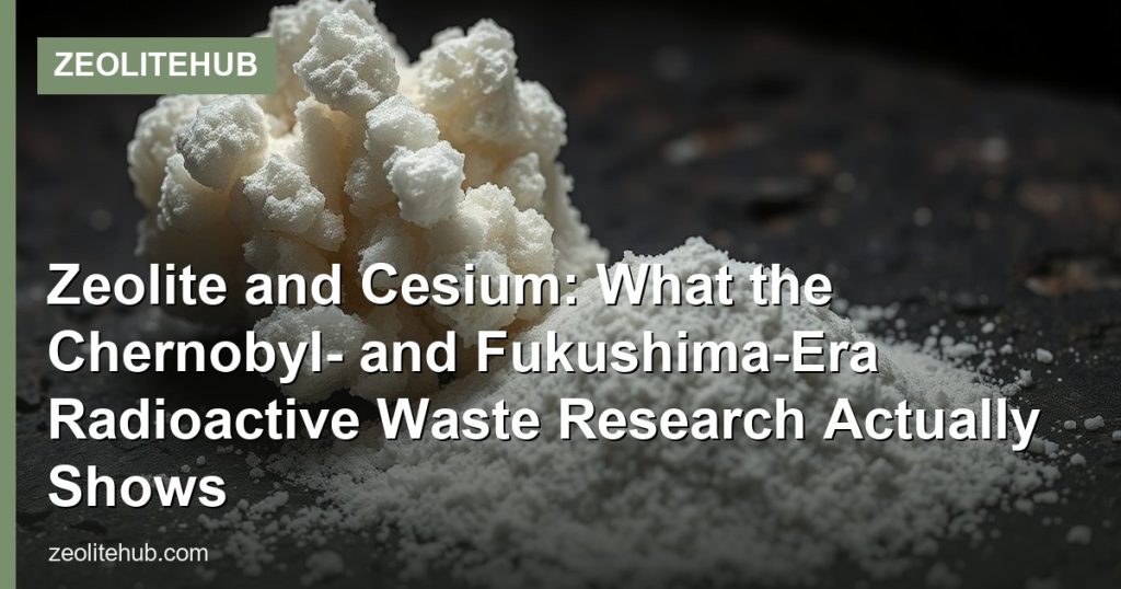 Zeolite and Cesium: What the Chernobyl- and Fukushima-Era Radioactive Waste Research Actually Shows - ZeoliteHub