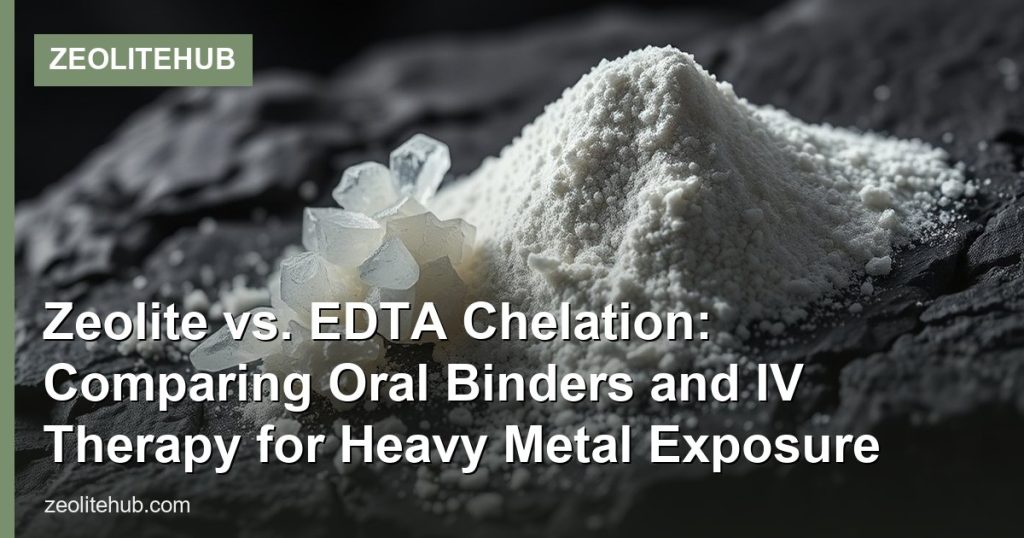 Zeolite vs. EDTA Chelation: Comparing Oral Binders and IV Therapy for Heavy Metal Exposure - ZeoliteHub