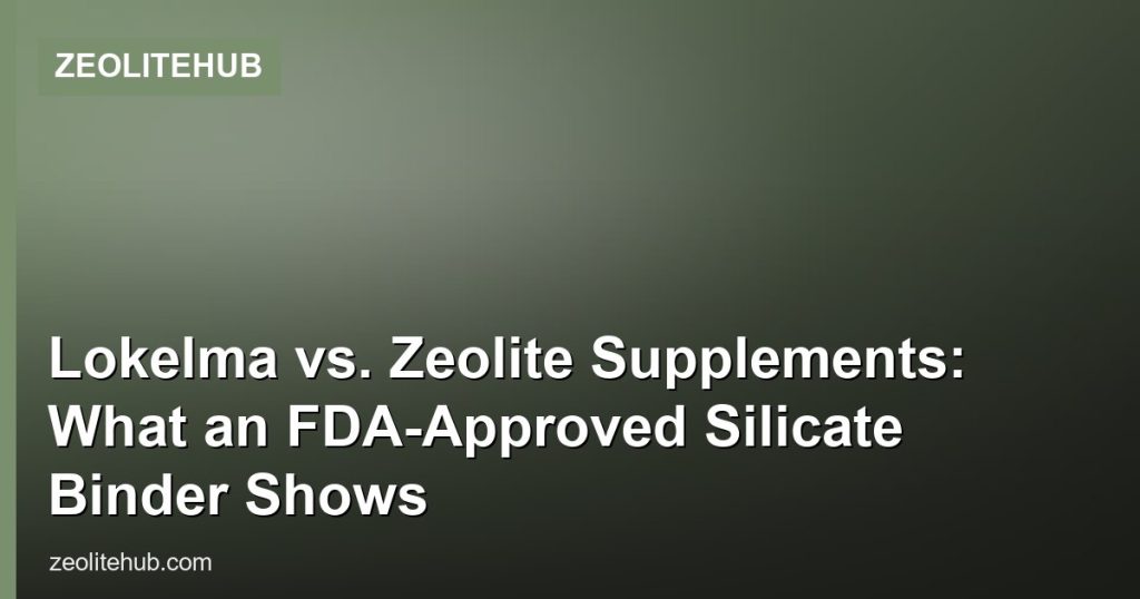Lokelma vs. Zeolite Supplements: What an FDA-Approved Silicate Binder Shows - ZeoliteHub