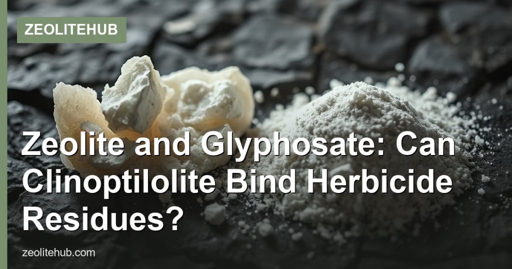 Zeolite and Glyphosate: Can Clinoptilolite Bind Herbicide Residues? - ZeoliteHub